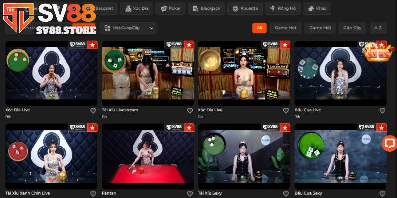 Live casino Sv88 được hiểu là gì?